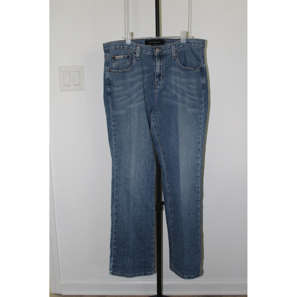 VTG Calvin Klein Jeans‎ Medium Wash Stretch Bootcut Denim Pants Size 10